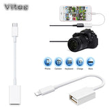 OTG cable data converter for iPhone iPad keyboard connector  USB cable earphones converter Electric piano for iphone adapter