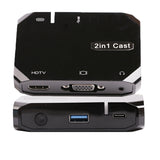 Wireless Wifi USB Data Cable 2in1 VGA HDMI Adapter Display Airplay Phone to TV HDTV For iPhone XR Xiaomi Huawei P30 iOS Android