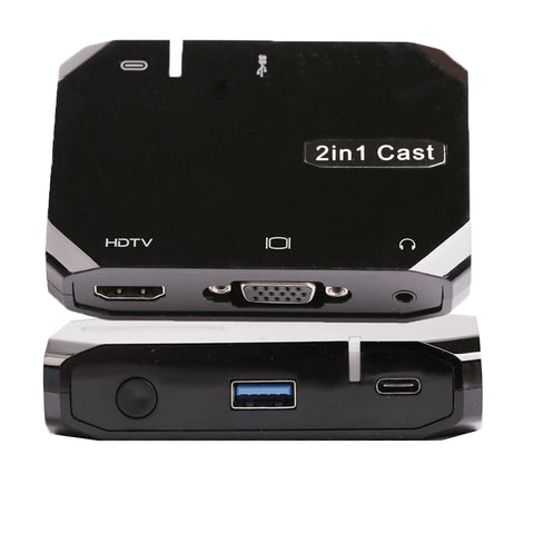 Wireless Wifi USB Data Cable 2in1 VGA HDMI Adapter Display Airplay Phone to TV HDTV For iPhone XR Xiaomi Huawei P30 iOS Android