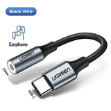 Ugreen Type c to 3.5mm Headphone jack 3.5 AUX USB C Cable Audio USB C Adapter For Huawei V30 P30 pro Xiaomi Mi 9 Oneplus 7T pro